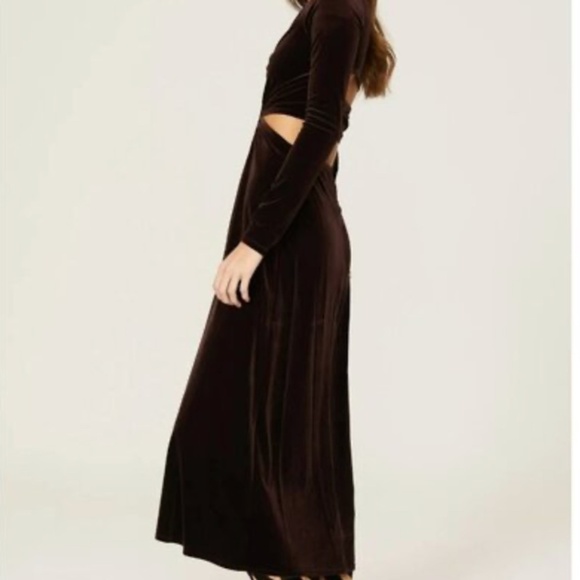 A.L.C. Maeve Cutout Velvet Dress US 2 Midi - Picture 5 of 14